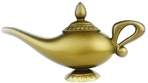 Liummrcy Aladdin Plastik Genie Lampe Home Decor basteln Gutes Plastikmodell Aladdins Lampe Cosplay Halloween Requisiten Lampe für Party bevorzugt 23 x 13 cm