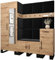 MEBLE KRYSPOL Garderobe Artin Set 13 mit gepolsterten Paneelen Industriell Design (Artisan Eiche + Manila 18 (Schwarz))
