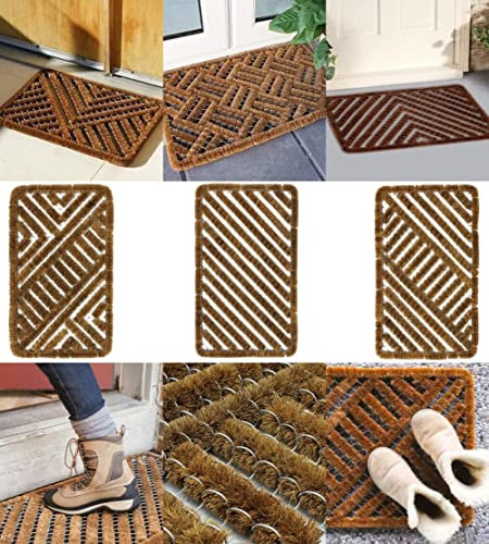 ReTaaj Heavy Duty Boston Scraper Mat Coir Wire Brush Entrance Door Mat Indoor Outdoor Boot Scrapper Doormat Dirt Stopper Mat 39 x 59 cm (1)