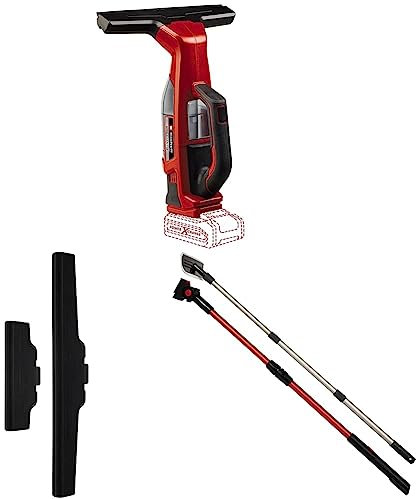 Einhell Akku-Fensterreiniger BRILLIANTO Power X-Change (18 V, 28 cm lange Saugdüse, streifenfreie Reinigung, inkl. Sprühflasche mit Mikrofasertuch, Düsenset, Teleskopstangenset, ohne Akku)