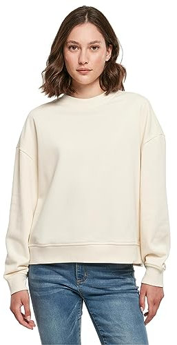 Build Your Brand Damen Sweatshirt Ladies Oversized Crewneck whitesand XS