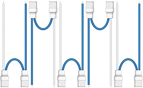BETAFPV 5pcs BT2.0 Double Connectors Cable 2S Whoop Cable Pigtail with 1.0mm Banana Connector 45mm 22AWG Compatible for 2S FPV Whoop Drone like Cetus X 2S