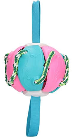 MINGZHE Juguete para Mascotas Bolas de Platillo Volador para Perros, Bolas de Platillo Volador Al Aire Libre Patio Juguetes para Perros Magic Stomp Bolas Mágicas Interactivas Bolas de(Rosado Azul)