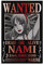 Anime One Piece Wanted Poster Nami 1 Poster Coole Kunstwerke Malerei Wandkunst Leinwanddrucke Hängende Bild Poster 60 x 90 cm