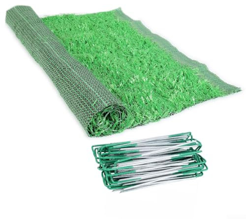 Emiif Gazon artificiel réaliste pour intérieur et extérieur - Tapis de gazon synthétique pour animaux de compagnie - Faux gazon (2 x )