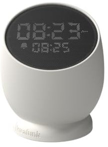 KREAFUNK Bell: kabelloser Wecker und Uhr (Weiß)