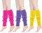Yuqilin 3 Paare Stulpen Damen, Beinwärmer, Beinstulpen, Neon Stulpen, 80er Stulpen, Neon Strümpfe Gestrickte Stulpen, für Maskeraden, TanzauffüHrungen, Yoga (Hellviolett Rosenrot Gelb)