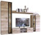 ABIKSMEBLE Meuble-Paroi Murale Bentley - Ensemble de Meubles de Salon Moderne - Armoire Murale - Gris Chêne, Noir