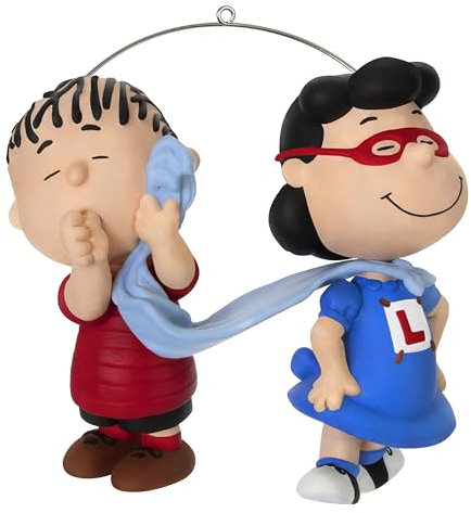 Hallmark Keepsake Weihnachtsschmuck 2024, Erdnussbande Super Lucy und Linus, Geschenke für Erdnuss-Fans