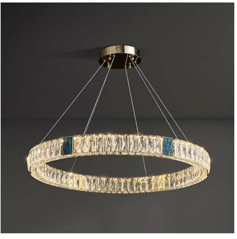 CRLed Lámpara Led moderna de techo de cristal verde, candelabro de ., comedor, decoración del hogar, pantalla de lámpara, Lámpara