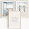 OHBIMBA® Sets Von 3 Poster & Kunstdrucke Mit Rahmen - Zimmer Deko Und Wanddeko Wohnzimmer - Deko Wohnzimmer und Bilder Schlafzimmer - Strand Boho Deko (Strand IV, 30x40 - Ohne Rahmen)