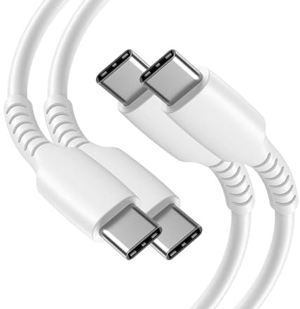 iPro Accessories For Honor 90 Smart Charger Cable, Honor 90 Smart Charging Cable, [2 Pack] 60W [1 Metre] Fast Charging Type C Fast Charging Cable (White)