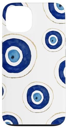 iPhone 13 Evil Eye Phone Case Amulet Cover Pattern Good Vibes White Case