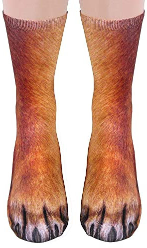 Lustige Hund Socken Herren Damen Teenager - Witzige 3D Hunde Coole Tier Pfote Motiv Socken Kleine Geschenkideen für Männer Papa Hundebesitzer Adventskalender Weihnachten Geburtstag Vatertagsgeschenk