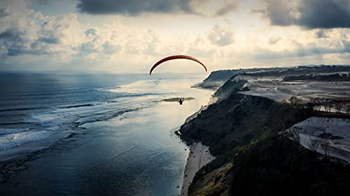 Puzzle für Erwachsene 2000 Teile Klippe, Indonesien, Landschaft, Meer, Himmel, Bali, Paragliding, Küste 70x100CM