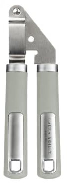 Laura Ashley Stainless Steel Garlic Press Crusher with Soft Touch Handle - Rust-Resistant, Dishwasher Safe and Ergonomic Design Garlic Crusher Press for Effortless Crushing - Sage Leaf