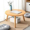 OHMG Table Basse Ronde,Table de Salon Moderne Minimaliste,de d'Appoint, avec Pieds en Bois de Pin, Style Scandinave, pour Salon, Balcon