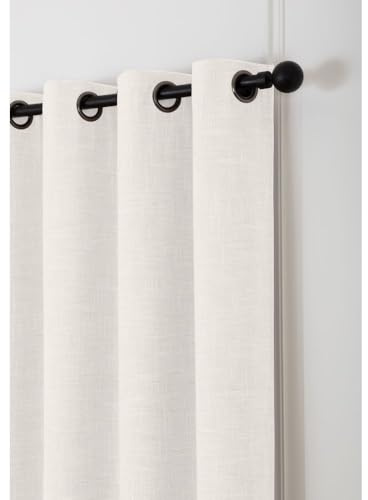 Moondream DecibelControl™ Akustikvorhang 3in1 | Lärmschutz | Thermoisolierung Winter+Sommer | 100% Verdunkelung | Patentierte Technologie | EU Herstellung | Ösen | Beige MC636 | 130B x 250H cm
