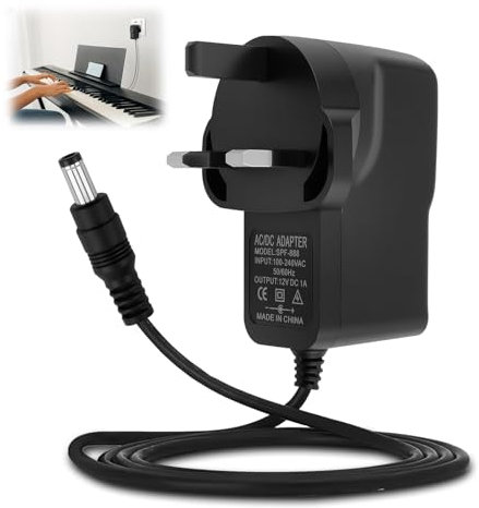 12V 1A Power Supply Adaptor, AC/DC Adapter 100-240V 50/60Hz to DC Converter, Driver Transformer Switching Adapter with 5.5mmx2.5mm Plug for Routers LED Strip Lights Yamaha Keyboard CCTV Cameras
