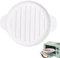 XVHOAB Papeladora de tocino de microondas 9.5x7.8in bandeja de tocino redondra de microondas sartén de silicona para horno con doble manejo resistente al calor de cocina para restaurante en casa