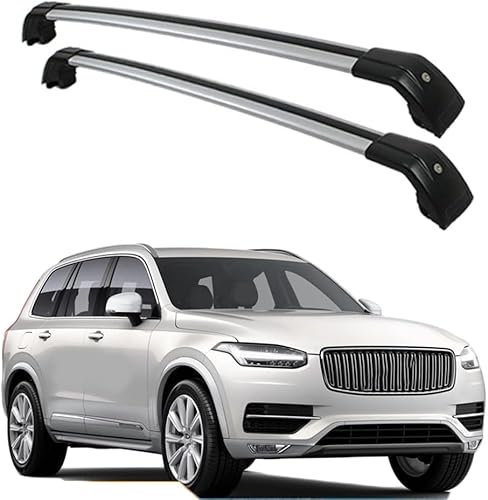 DRYFAL DachträGer RelingträGer für Volvo XC90 256 2014-2020 Dachgepäckträger Aluminium mit Dachreling für Fahrradträger Dachboxen Skihalter