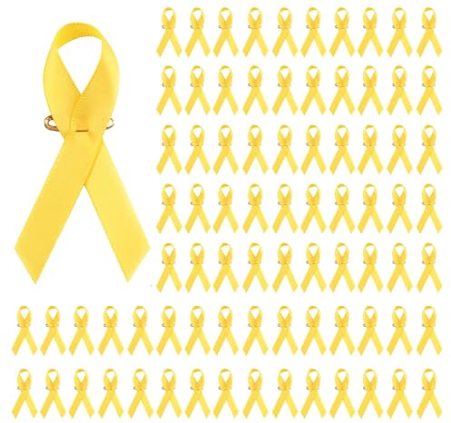IGXX 100Pcs Ribbon Pins, Awareness Badges with Safety Pin for Funeral Memorial