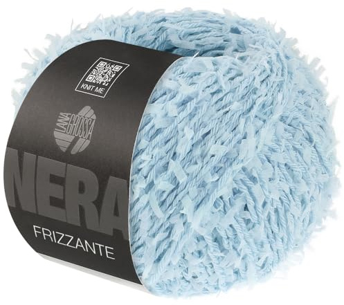 LANA GROSSA Frizzante | Locker gedrehtes Baumwollgarn mit luftigen, kurzen Papierfransen-Effekt | Handstrickgarn aus 54% Baumwolle & 46% Polyamid | 50g Wolle zum Stricken & Häkeln | 105m FB 8