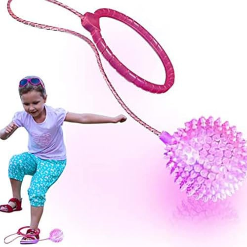 Unibos | 2 Light Up Flashing Skip Ball Ankle Skipper Rope Hula Kids Garden Outdoor Game Toy (2)