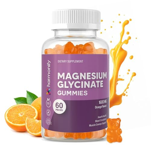 Magnesium Glycinate Gummies 600mg | Advanced Complex with Elemental Magnesium, Calcium 500mg, Vitamin D3, CoQ10 & Black Pepper | 60 Gummies – 30 Day Supply | Supports Muscle, Bone & Relaxation