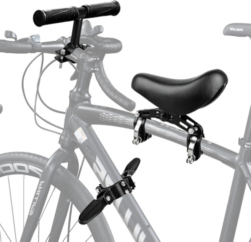 Fahrradsitz Kinder Vorne, Kindersitz Fahrrad Vorne Fahrrad Kindersitz Vorne | Mountainbike Kindersitz Vorne Abnehmbarer mit Lenker und Pedal, Fahrradsitze Abnehmbare Kinder für MTB Stadt Fahrräder