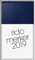 rido/idé Baier & Schneider 703500338 Tischkalender Merker (1 Seite = 1 Tag, 108 x 201 mm, Miradur-Einband, Kalendarium 2020) dunkelblau