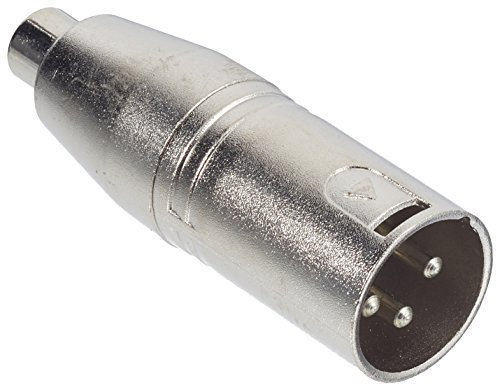 Valueline XLR-3FRCAF - Adaptateur XLR mono 3 broches mâle - RCA femelle (argent)