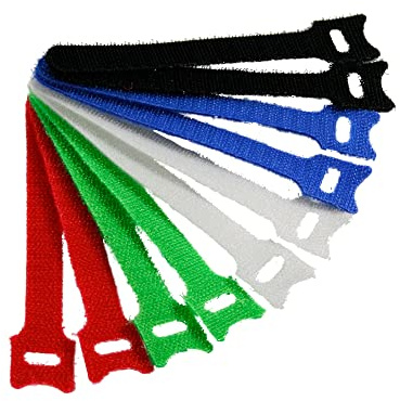 InLine 59943D Kabelbinder 12x125mm, Klett-Verschluss, 10er, 5 versch. Farben