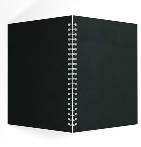 Pink Pig schwarz A4 Skizzenbuch 150gsm säurefrei weißes Papier 70 Seiten (35 Blätter)