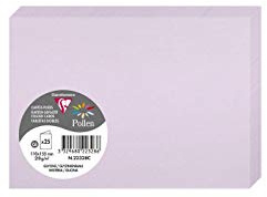 Clairefontaine 22328C Pack of 25 Double Cards Format C6 11x15,5cm 210gsm Colour Glycine Invitation Correspondence Board Pollen range Premium Liss paper