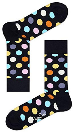 Happy Socks Unisex - Erwachsene Socken, Schwarz (Multi Schwarz 099), 41-46