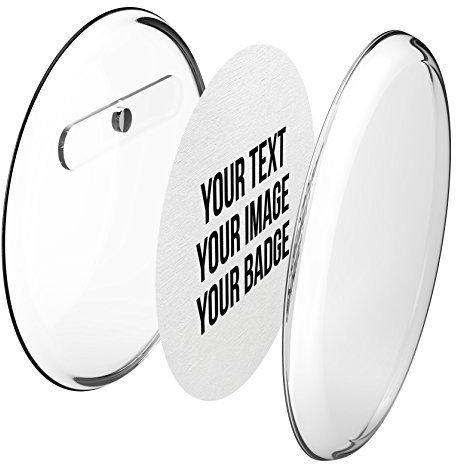 Buttons mit Kühlschrank-Magnet (56 mm, 10 Stück) - Ansteckbuttons Set mit A4-Buttonpapier