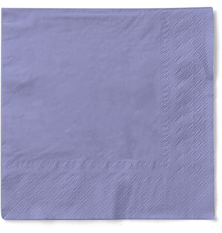 Mank Servietten aus Tissue 33 x 33 cm ¼ Falz | Kaffee Serviette | Basic | Uni | 100 Stück | praktische Einmal-Serviette für Gastronomie und Feiern | (Lila, 33 x 33 cm)