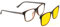 PRiSMA VARIA 1: je nach Auswahl - Brille mit Blaulicht-Magnet-Frontfilter oder nur Blaulicht-Magnet-Frontfilter oder nur Brillenfassung (03 EASY90 Brille mit Frontfilter)