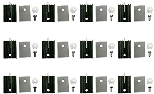 JCBIZ 12 x TO220 schwarzer Aluminium-Kühlkörper-Transistorkühler oder TO220 Kühler