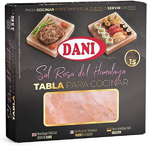 Dani Bloc de Sel Rose de l'Himalaya pour Cuisine 3,5 kg 1 Unité
