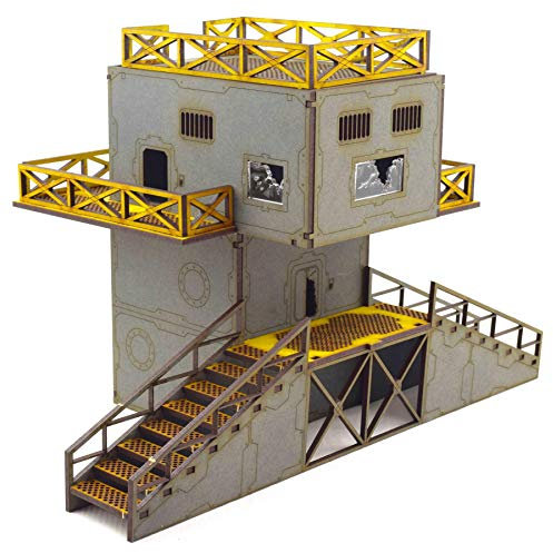War World Gaming Industry of War Defensive Power Service Tower – Unpainted – 28mm Wargaming Terrain Model Diorama Scenery Sci-Fi Battle Tabletop Warfare Destroyed Wargame