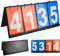 KLYNGTSK Sportanzeigetafel Fussball Anzeigetafel Tischtennis Spielstandanzeige Tragbare Sport Zähltafel Spielstand Zähler Digital Scorebord für Tischtennis Basketball Volleyball Fussball