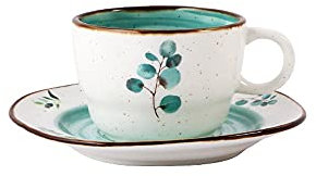 GYZLZZB Tazza di caffè e piattino Set di porcellana Tazze moderne in porcellana Semplicità Tazza da caffè e piattino Set di tazza di tè ananas Può essere utilizzato come bevande bevande miste acqua da