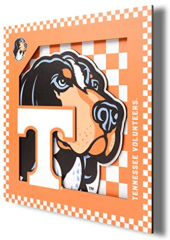 YouTheFan Tennessee Volunteers 3D-Logo-Serie, Wandkunst, 30,5 x 30,5 cm