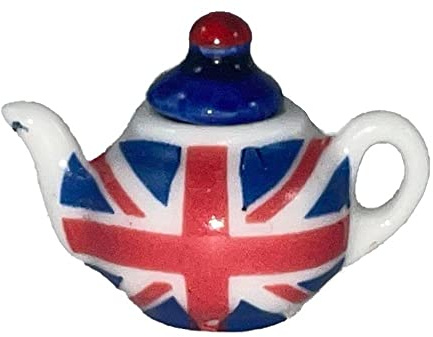 Dolls House British Flag Teapot Miniature Kitchen Dining Accessory 1:12 Scale