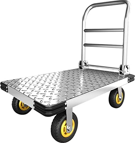 Plattform lastbil 1 000 kg, ståltillverkad, handdockvagn