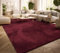 TT Home Teppich Wohnzimmer Kurzflor Anti-Rutsch Rückseite Einfarbiges Design Waschbar, Farbe: Rot, Größe:200 cm Quadrat