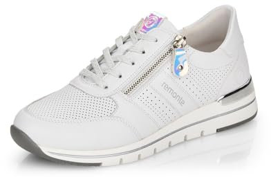 Remonte R6705, Turnschuhe für Damen, Weiss Kombi 80, 45 EU Larga