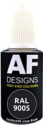 Alex Flittner Designs Lackstift RAL 9005 TIEFSCHWARZ matt 20ml Reparaturstift Acryl Retuschierlack Reparaturlack Holz Metall Möbel Bad